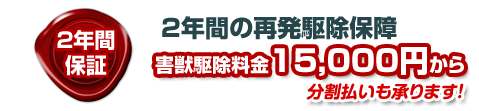 2年間の再発駆除保証